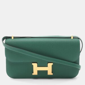 luxury-women-hermes-used-handbags-p1151511-004 Hermes Menthe Epsom Leather Constance Elan Crossbody Bag