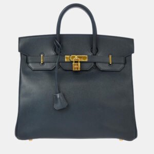 Hermes Blue Ocean Courchevel Haut a Courroies 32 Handbag