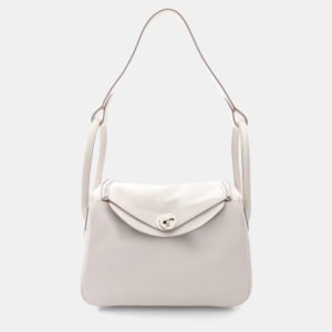 Hermes Gris Pale Swift Leather Lindy 26 Shoulder Bag