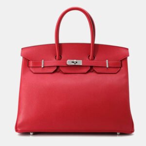 Hermes Rouge Casaque Epsom Leather Birkin 35 Handbag