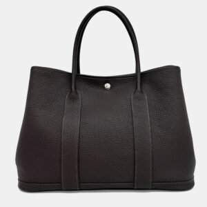 Hermes Black Leather Garden Party 36 bag