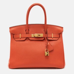 Herm&egrave;s Capucine Togo Leather Gold Finish Birkin 30 Bag