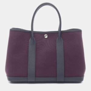 Hermes Garden Party TPM Cassis Negonda Leather Tote Bag
