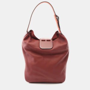 Hermes Virevolte Bordeaux Swift Leather Shoulder Bag