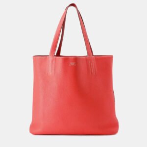 Hermes Double Sense Rouge Casaque/Bougainvillier Taurillon Clemence Bag