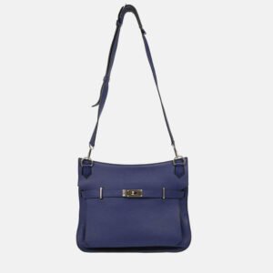 Hermes Jypsiere 37 Blue Taurillon Clemenc Shoulder Bag