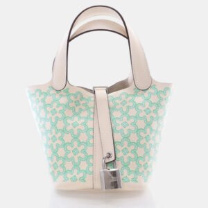Hermes Picotin 14 Daisy Nata Vert Blanc Swift Lucky Bag