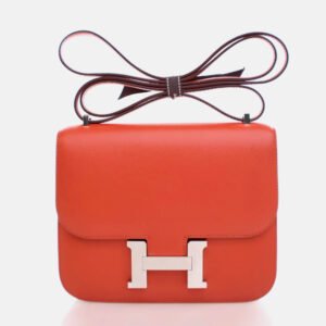 Hermes Constance 18 Mini Rouge Tomate Swift Bag