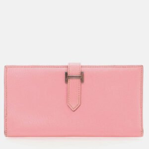 Hermes Bearn Pink Mysore Chevre Wallet