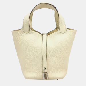 Hermes Beige Leather Rock Picotan 18 bag
