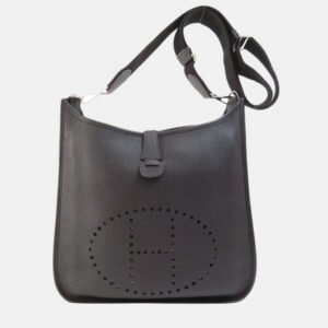 Hermes Evelyn 3 Black Shoulder Bag Togo Ladies