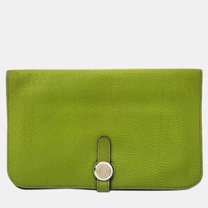 Hermes Vert Anis Togo Dogon Long Wallet