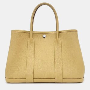 Hermes Beige Negonda Leather Garden Party 30 Tote Bag