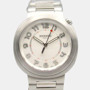 Hermes Silver Stainless Steel Cut  SD1.510 Automatic Women's Wristwatch 36 mm