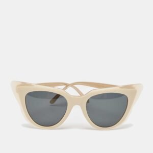 Illesteva Beige/Black Emmanuelle Cat Eye Sunglasses