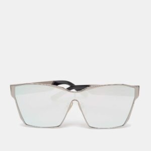Irresistor Silver/Black Lambda Oversized Sunglasses