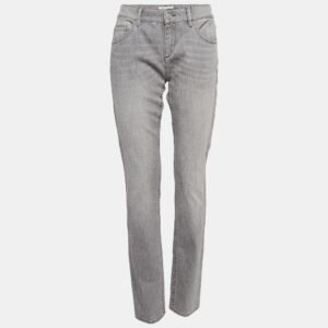 Isabel Marant Etoile Light Grey Side Trim Denim Purder Jeans L Waist 33"