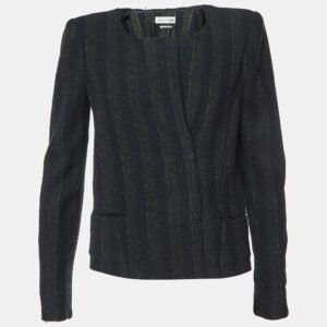 Isabel Marant Etoile Black Stripe Wool Blend Jacket S