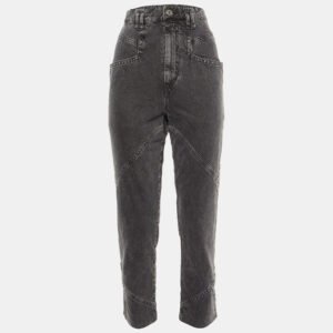 Isabel Marant Grey Denim Eloisa Paneled Boyfriend Jeans S/Waist 28"