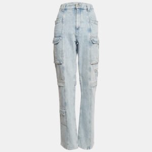 Isabel Marant Blue Denim Cargo Jeans L Waist 34"