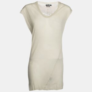 Isabel Marant Beige Cotton See Through Sleeveless Mini Dress M