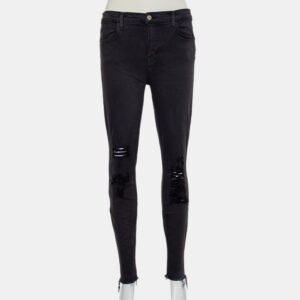 J Brand Demen Black Denim Distressed Skinny Alana Jeans M