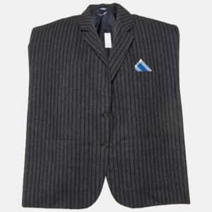 Jacquemus Grey Striped Cotton & Wool La Veste Structured Blazer M