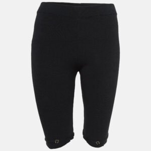 luxury-women-jacquemus-used-clothes-p1024173-001 Jacquemus Black Rib Knit Sierra Biker Shorts L