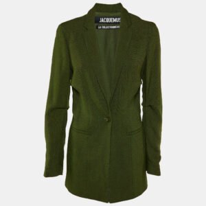 Jacquemus Dark Green Viscose La Collectionneuse Jacket S