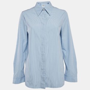 Jil Sander Monday Blue Striped Cotton Shirt S