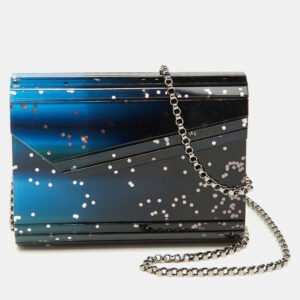 Jimmy Choo Blue Acrylic and Leather Candy Chain Clutch