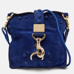 luxury-women-jimmy-choo-used-handbags-p1150609-012 Jimmy Choo Blue Suede Flap Crossbody Bag