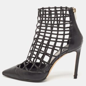 Prada Black Knit Fabric and Leather XY Logo Low Top Sneakers Size 38