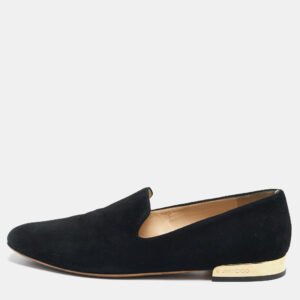 Jimmy Choo Black Suede Slip On Loafers Size 37