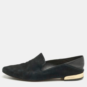 Jimmy Choo Black Suede Jaida Slip On Smoking Slippers Size 39