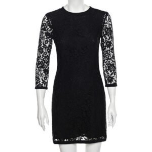 Joseph Black Lace Georgia Sheath Dress M