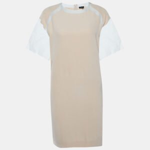 Joseph Light Pink Silk & Organza Detail Shift Dress S