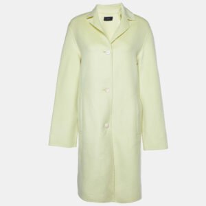 Joseph Lime Yellow Wool & Silk Caia Short Coat XS