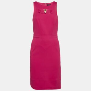 Just Cavalli Pink Jersey Embellished Sleeveless Short Dress S