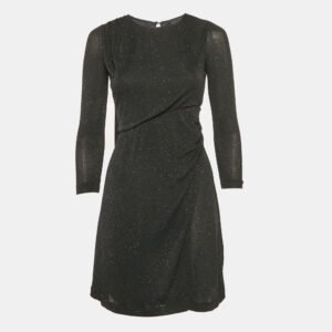 Just Cavalli Black Embellished Jersey Mini Dress S