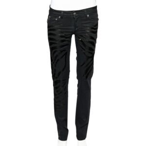 Just Cavalli Black Denim Crystal Embellished Slim Fit Jeans M