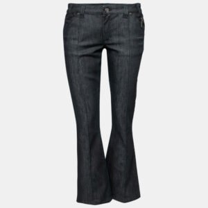 Just Cavalli Black Denim Flared Jeans M/ Waist: 32"