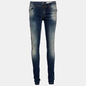 Just Cavalli Denim Skinny Leg Distressed Jeans M