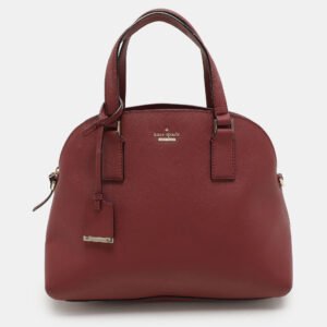 Kate Spade Burgundy Leather Sylvia Dome Satchel
