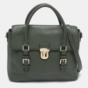 Kate Spade Olive Green Leather Lola Avenue Rollins Tote