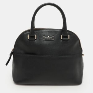 Kate Spade Black Leather Dome Satchel