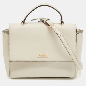 Kate Spade Off White Leather Charline Arbour Hill Top Handle Bag