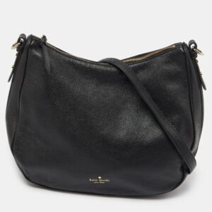 Kate Spade Black Leather Zip Shoulder Bag