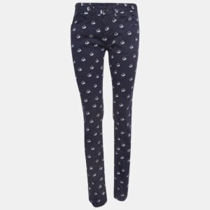 Kenzo Navy Blue Printed Denim Jeans M Waist 30"