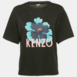 Kenzo Black Logo Print Cotton Short Sleeve T-Shirt M